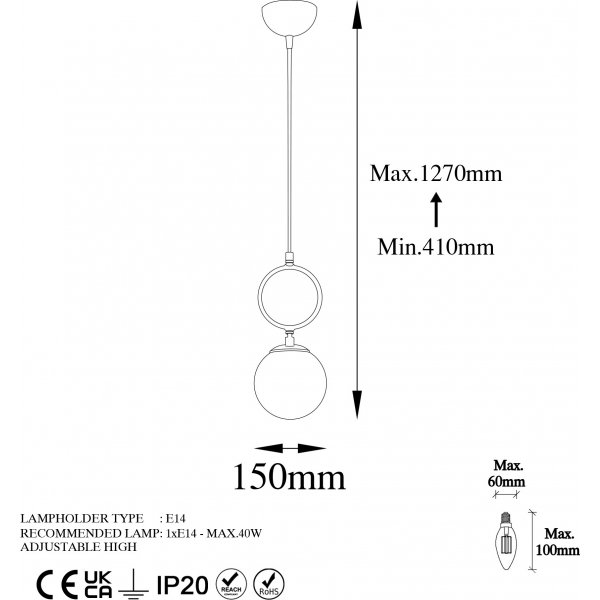 Ring kattovalaisin 13432 - Musta Ring kattovalaisin 13432 - Musta