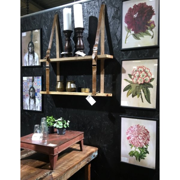 Umeå-seinähylly - Puuta/nahkaa Umeå-seinähylly - Puuta/nahkaa