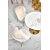Casemiro ruokapyt 90 cm - Valkoinen marmori/kulta