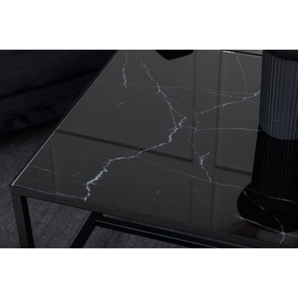 Slope sohvapöytä 130x60 cm - Musta/messinki Slope sohvapöytä 130x60 cm - Musta/messinki