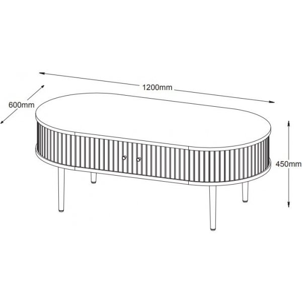 Liukuva sohvapyt 120 x 60 cm - Ruskeaksi lakattu tammi