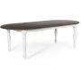 Victoria iso soikea ruokapyt 230x110 cm - Valkoinen/ruskea petsi