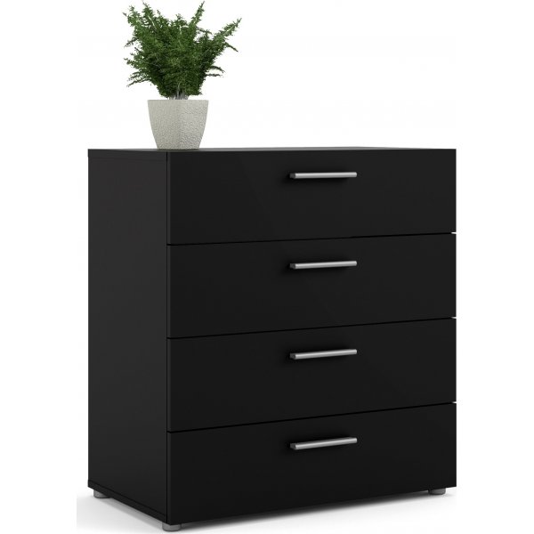 Pepe leveä lipasto 4 laatikolla - musta Pepe leveä lipasto 4 laatikolla - musta