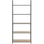 Seaford tikkaat hylly 77x174 cm - tammi/musta