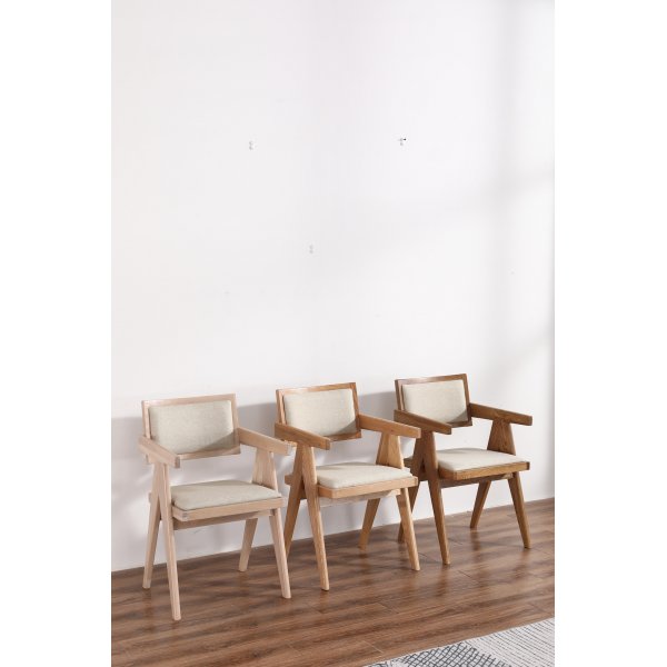 Nojatuoli Pähkinäpuu / Pellava - Sara Nojatuoli Pähkinäpuu / Pellava - Sara