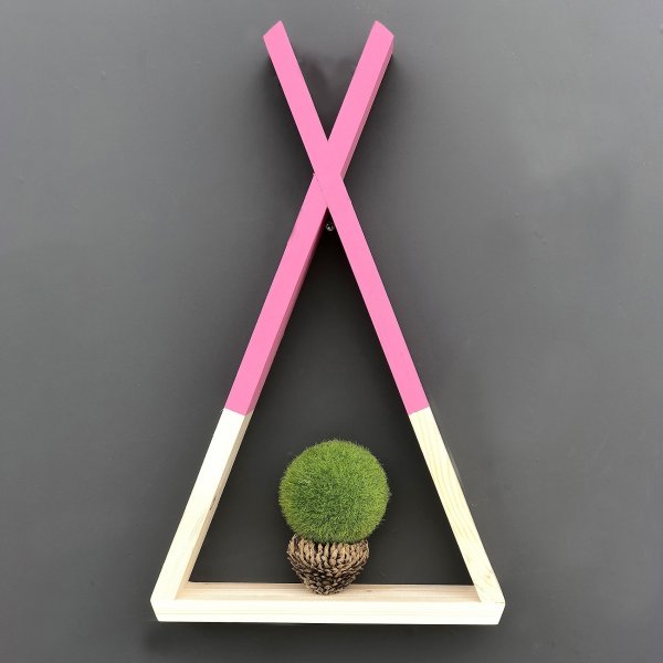 Rafa seinähylly 142 - Puu/vaaleanpunainen Rafa seinähylly 142 - Puu/vaaleanpunainen