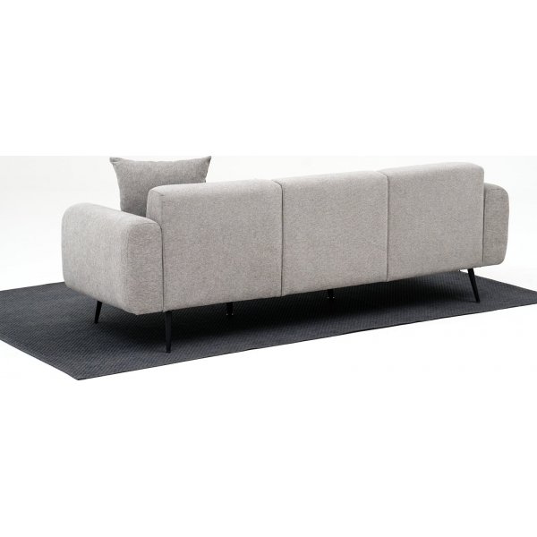 3-istuttava sivusohva - vaaleanharmaa 3-istuttava sivusohva - vaaleanharmaa