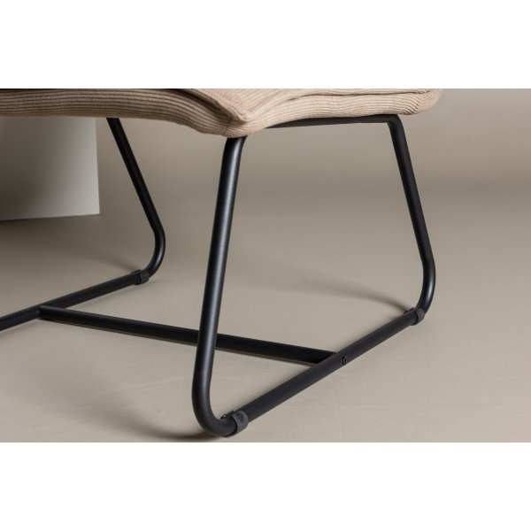 Madison lepotuoli - Ruskea vakosametti/musta Madison lepotuoli - Ruskea vakosametti/musta