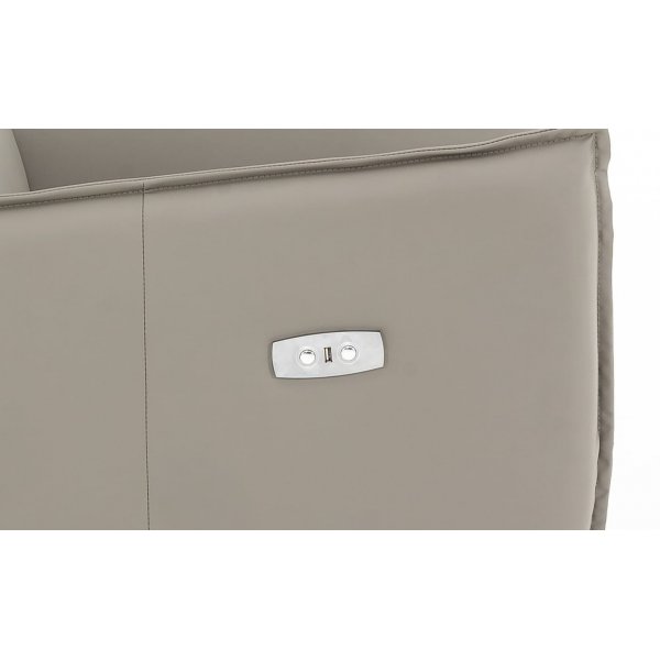 Sähköinen nojatuoli harmaata PU-muovia Sähköinen nojatuoli harmaata PU-muovia