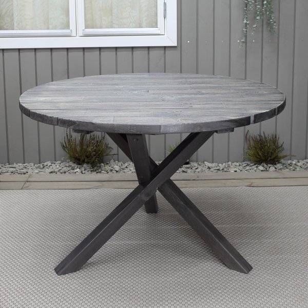 Pyöreä Scottsdale-ruokapöytä 112 cm - Shabby Chic + Huonekalujen puhdistus Pyöreä Scottsdale-ruokapöytä 112 cm - Shabby Chic + Huonekalujen puhdistus