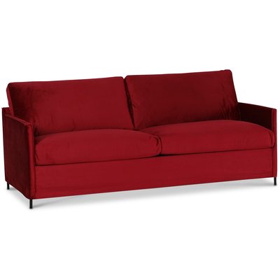 Kolmen istuttava sohva Petite loose cover - Punainen (sametti)