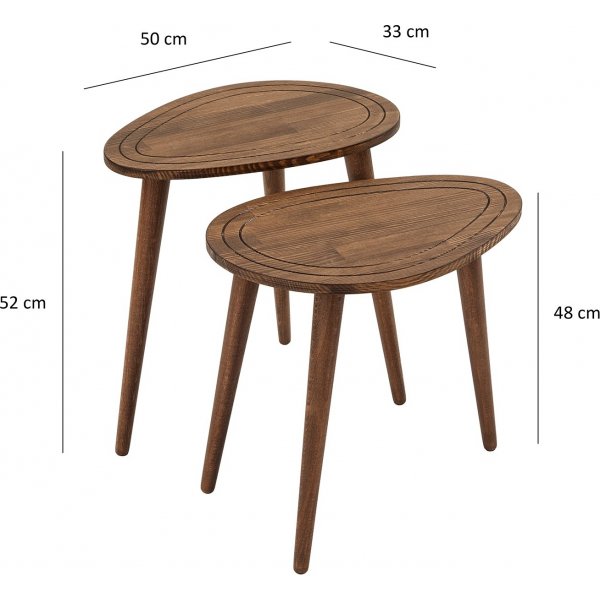 Makea pöytä 50 x 33 cm - Pähkinä Makea pöytä 50 x 33 cm - Pähkinä