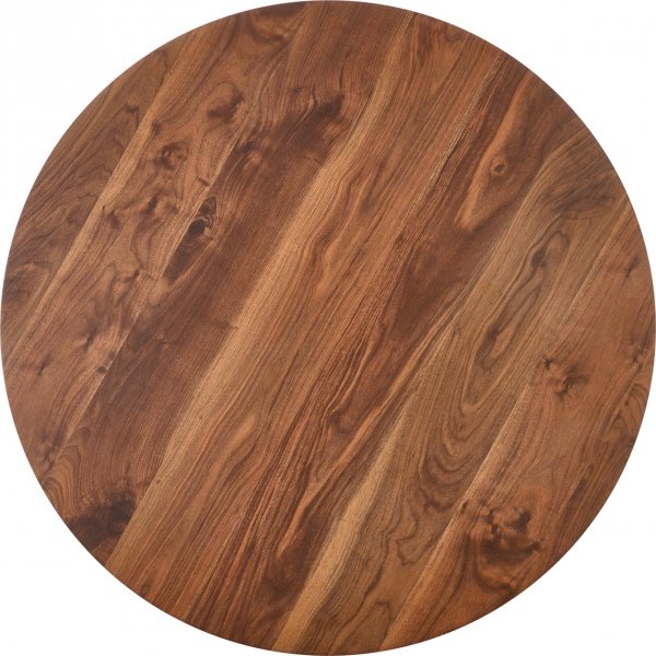 Phkinpuusta valmistettu ruokapyt, halkaisija 110 cm, kultaiset yksityiskohdat