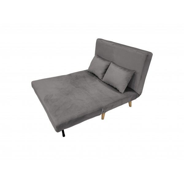 Vuodesohva Helsingborg - Vaaleanharmaa sametti | 193 cm