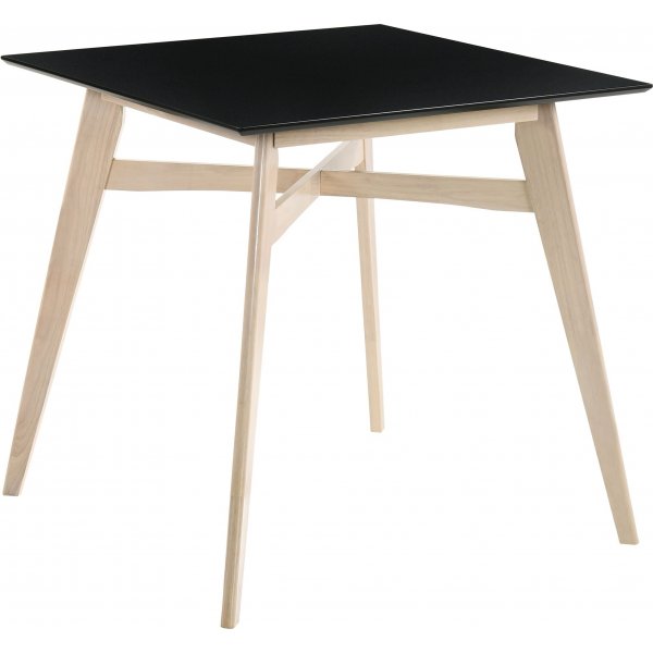 Baaripöytä ja 4 baarituolia - Valkoiseksi maalattu/musta Baaripöytä ja 4 baarituolia - Valkoiseksi maalattu/musta