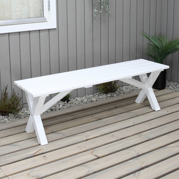 Scottsdale-penkki 140 cm - Valkoinen Scottsdale-penkki 140 cm - Valkoinen
