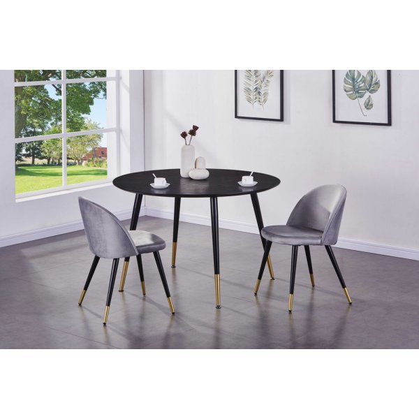 Slope-ruokapyt 115 cm - Musta / Messinki