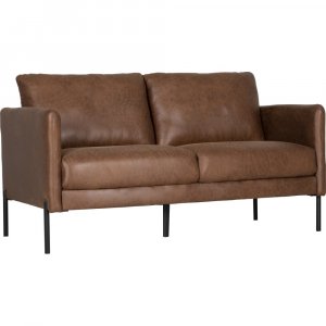 Kahden ja puolen istuttava Kingsley-sohva - Konjakki (Eco-nahkaa) + Huonekalujen tahranpoistoaine