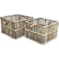 Willard Bamboo Basket Set - harmaa Willard Bamboo Basket Set - harmaa