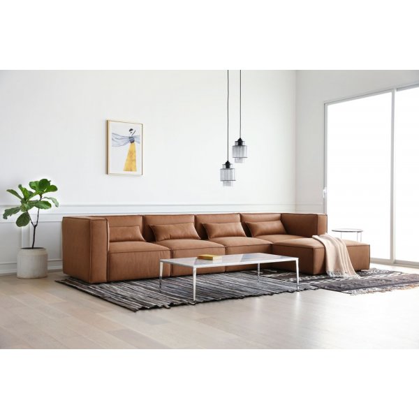 Nees modulaarinen sohva konjakinvärisenä yhdistelmänä 1 Nees modulaarinen sohva konjakinvärisenä yhdistelmänä 1