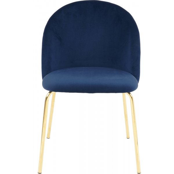 Giovani velvet -tuoli - Sininen/Messinki Giovani velvet -tuoli - Sininen/Messinki