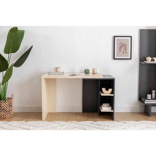 Frank työpöytä 120 x 60 cm - beige/antrasiitti Frank työpöytä 120 x 60 cm - beige/antrasiitti