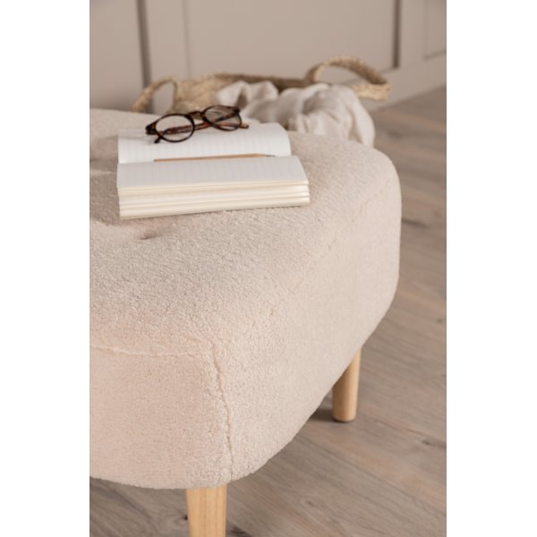 Salina pouf - Valkoinen fleece Salina pouf - Valkoinen fleece