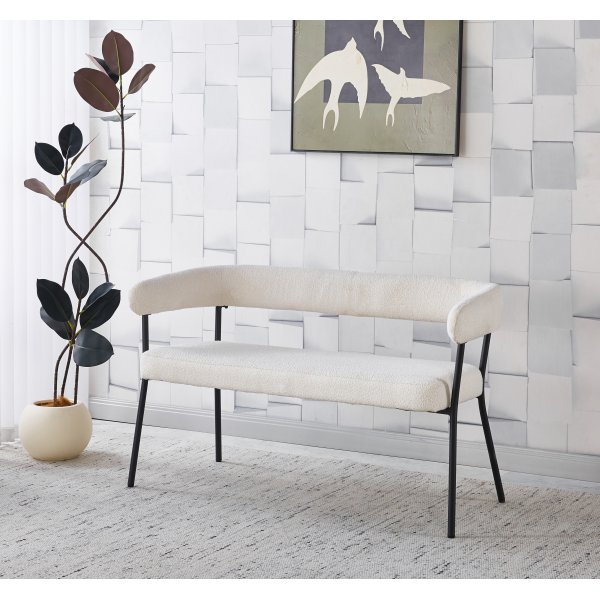 Wilma-sohva 123 cm leveä - Beige boucle Wilma-sohva 123 cm leveä - Beige boucle