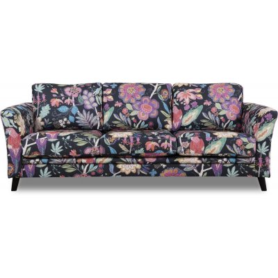 Eker 3-istuttava sohva kukkakangasta - Eden Parrot Black + Huonekalujen hoitosarja tekstiileille