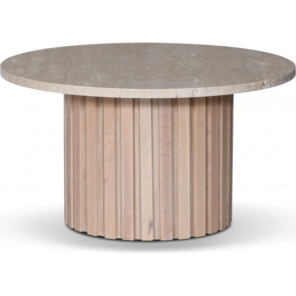 Tauko sohvapydn ymprill - Whitewash / Light Travertine