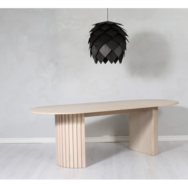 PiPi soikea ruokapyt 230 cm - Whitewash