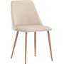 Beige samettinen ruokapydn tuoli