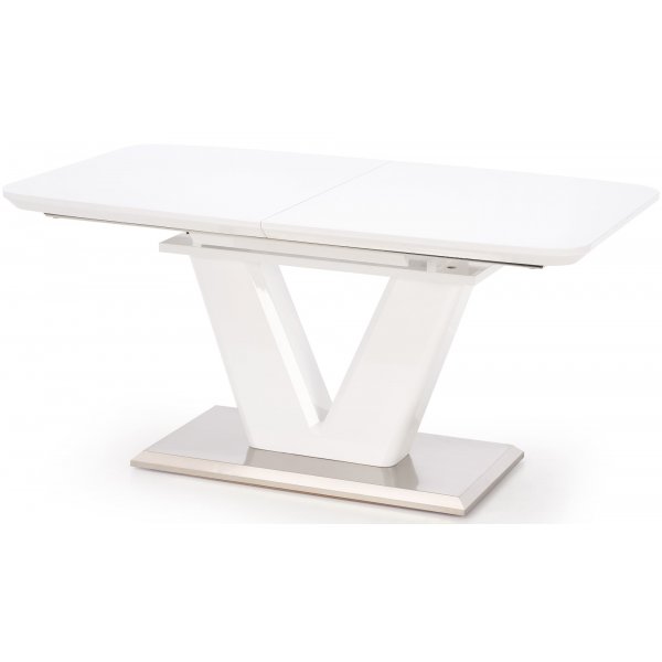 Annelise-ruokapyt 160-220 cm - Kiiltv valkoinen