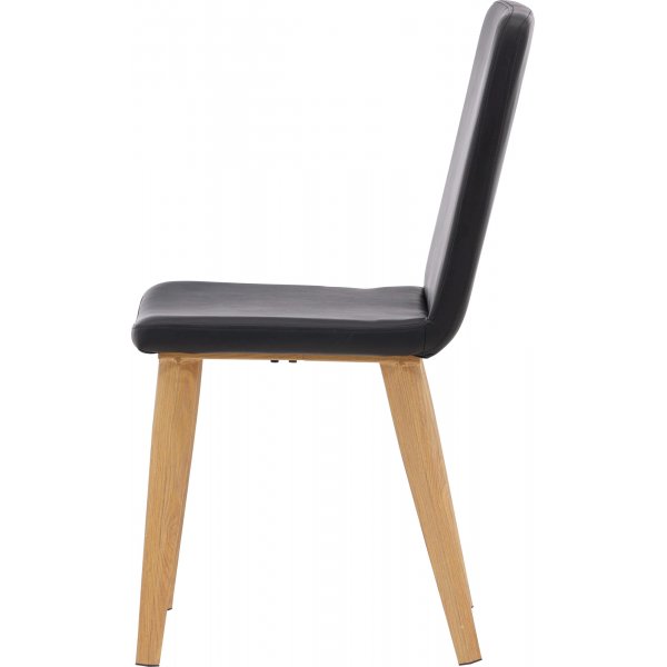 Tänään ruokatuoli - musta PU Tänään ruokatuoli - musta PU