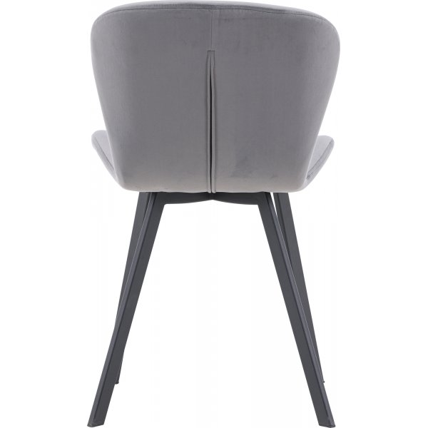Lilja ruokatuoli - Harmaa sametti/musta