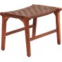 Porto Bello Footstool teak/aniliininahkaa + Huonekalujen tekstiilien puhdistus