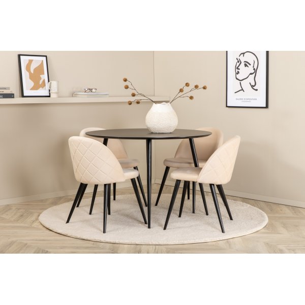 Alice ruokatuoli - beige sametti Alice ruokatuoli - beige sametti