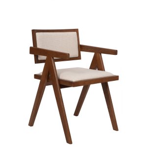 Nojatuoli Pähkinäpuu / Pellava - Sara Nojatuoli Pähkinäpuu / Pellava - Sara