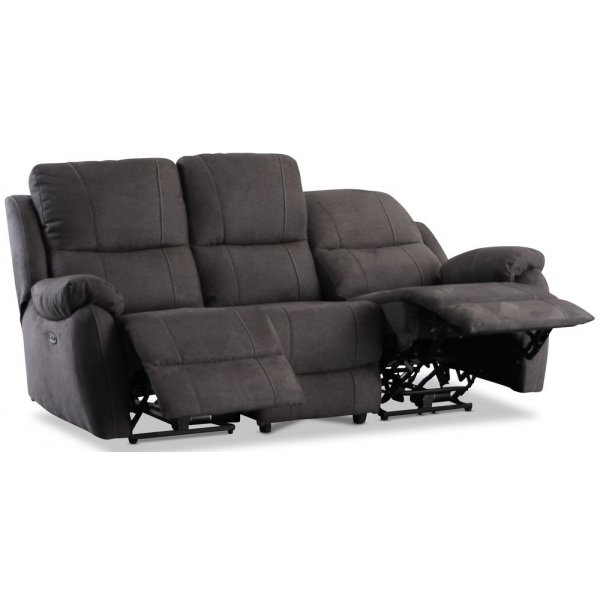 Kolmen istuttava Enjoy Hollywood, shkinen recliner-sohva - Antrasiitti mikrokuitukangas
