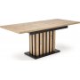 Lamello ruokapyt 130-180 x 80 cm - Artisan tammi/musta