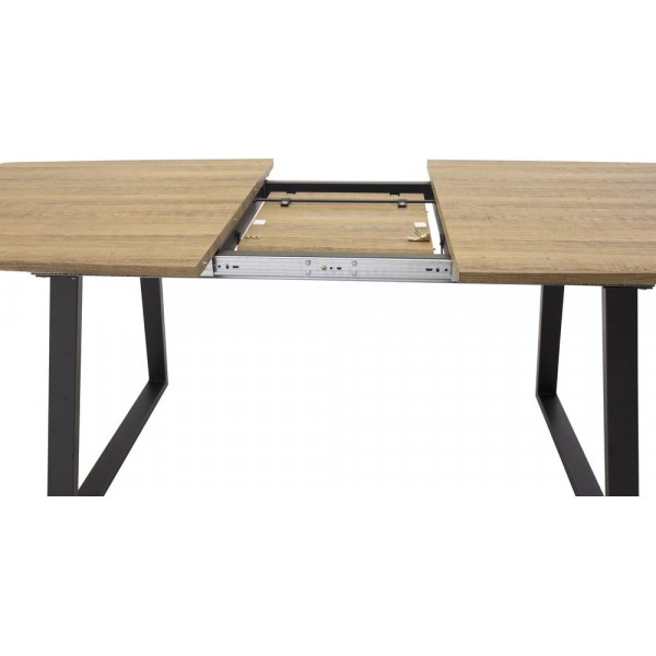 Ruokapöytä Hallsberg - Musta / tammi-imitaatio Ruokapöytä Hallsberg - Musta / tammi-imitaatio