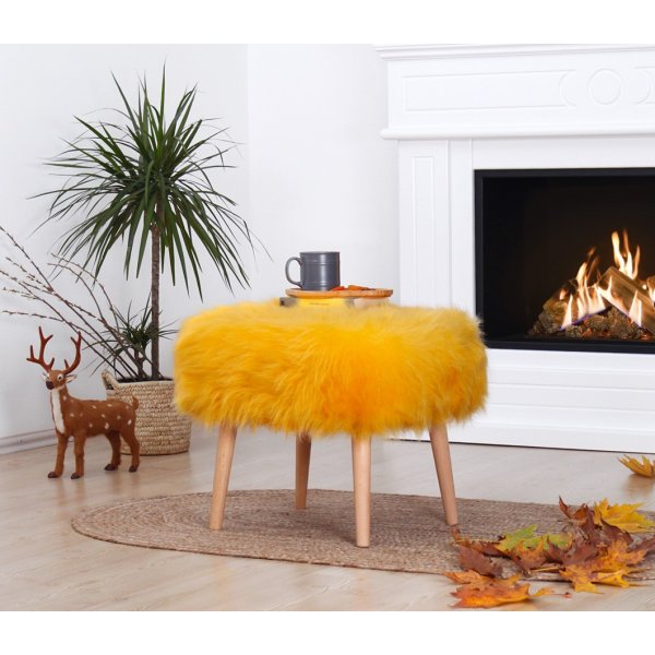 Deer pouf - keltainen