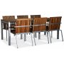Alva teak pyt galvanoitua terst 190x90 cm