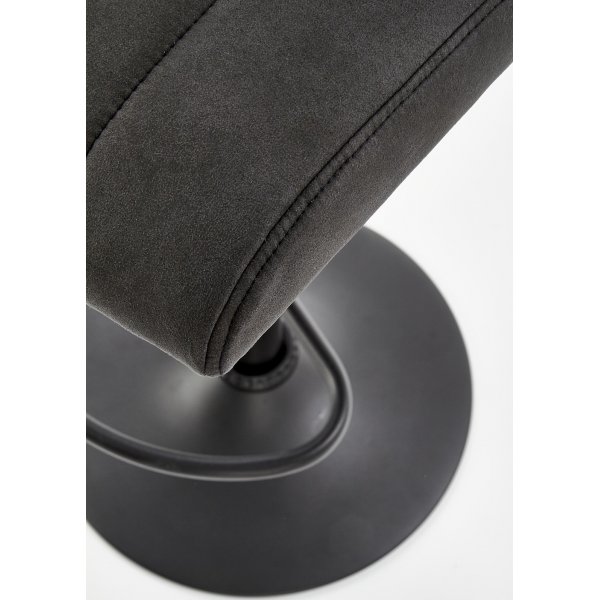 Elfrieda-baarituoli - Tummanharmaa (PU) / musta