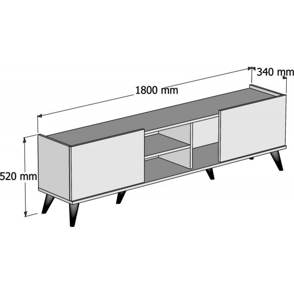 Elegantti TV-taso - Phkin/musta