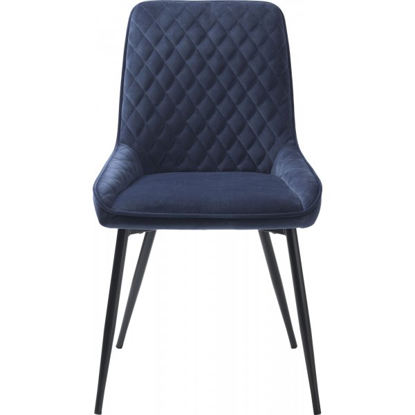 Carina tuoli sinistä samettia timanttikuviolla Carina tuoli sinistä samettia timanttikuviolla