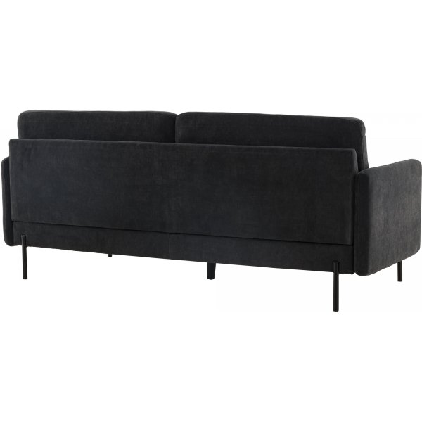 Antibes 2-istuttava sohva - Musta/Tummanharmaa