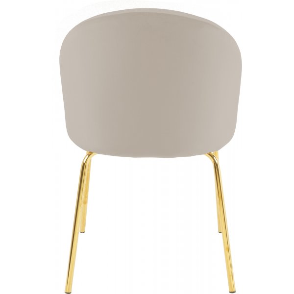 Giovani samettituoli beige messinkijalat Giovani samettituoli beige messinkijalat
