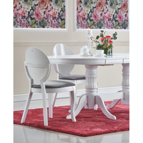 Leonardo jatkettava valkoinen ruokapyt 90x150-190 cm