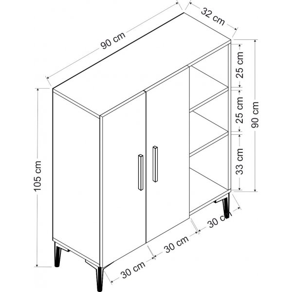 Viva-kaappi - Valkoinen Viva-kaappi - Valkoinen